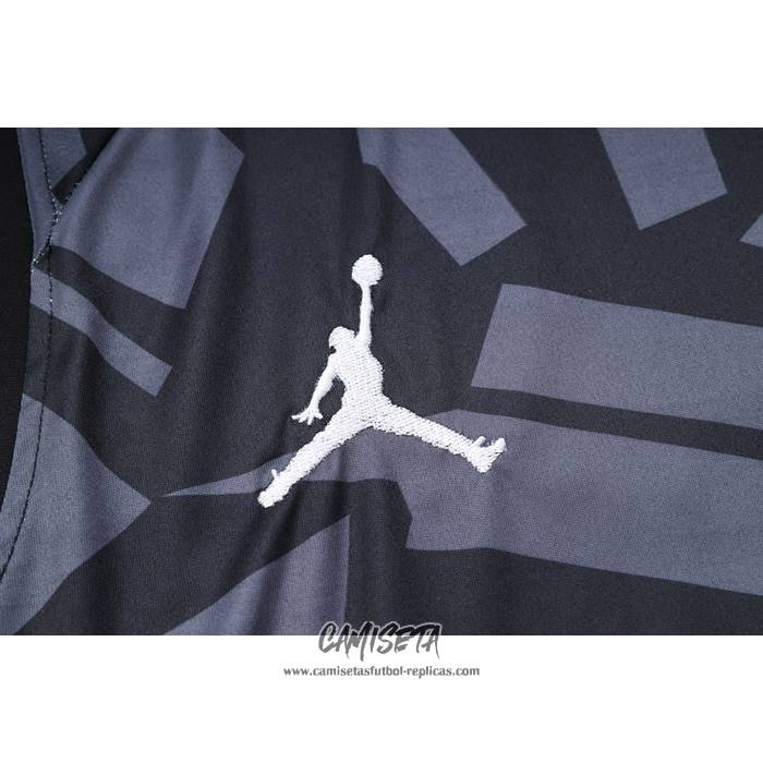 Camiseta de Entrenamiento Paris Saint-Germain Jordan 2023-2024 Sin Mangas Negro y Gris